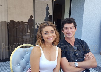 Sarah Hyland and Graham Phillips. Aug. 21, 2016. Photo CR: ©2016 Judy Manning/Your Entertainment Corner