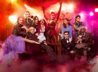 THE ROCKY HORROR PICTURE SHOW: LET'S DO THE TIME WARP AGAIN: L-R: Annaleigh Ashford, Ivy Levan, Tim Curry, Reeve Carney, Christina Milian, Laverne Cox, Staz Nair, Victoria Justice, Ryan McCartan, Adam Lambert and Ben Vereen in THE ROCKY HORROR PICTURE SHOW: LET'S DO THE TIME WARP AGAIN premiering Thursday, Oct. 20 (8:00-10:00 PM ET/PT) on FOX. ©2016 Fox Broadcasting Co. Cr: Miranda Penn Turin/FOX