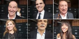 Top (L-R) David Hayman, Michael Kelly, Steven Knight Bottom (L-R): Franka Potente, Kristoffer Nyholm, Oona Chaplin