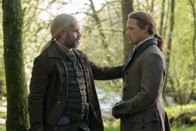 Outlander Season 5 - Duncan Lacroix (Murtagh), Sam Heughan (Jamie Fraser) - Outlander Season 5