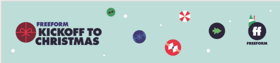 Freeform Kickoff to Christmas 2019 banner