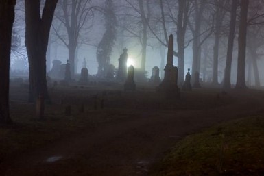 foggy cemetery image - Edited