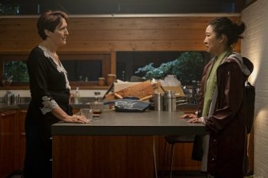 Fiona Shaw as Carolyn Martens, Sandra Oh as Eve Polastri - Killing Eve _ Season 3 - BBC America and AMC