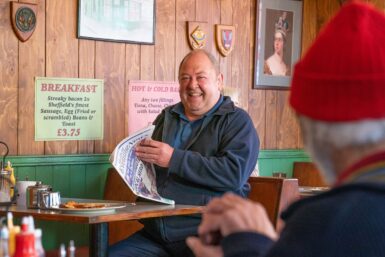 The Full Monty - HULU -- Pictured: Mark Addy as Dave -- Photo Courtesy of FX Networks.